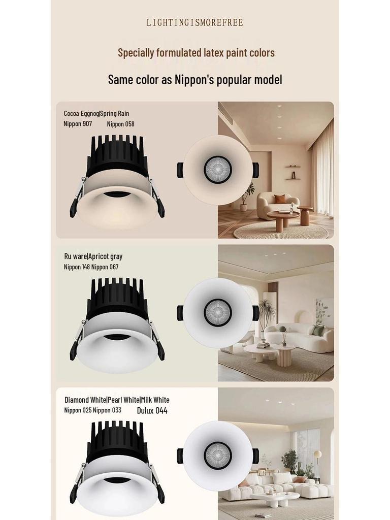 Anti-Glare Narrow Edge LED Wall Washer Spotlight for Living Rooms and Hotels
