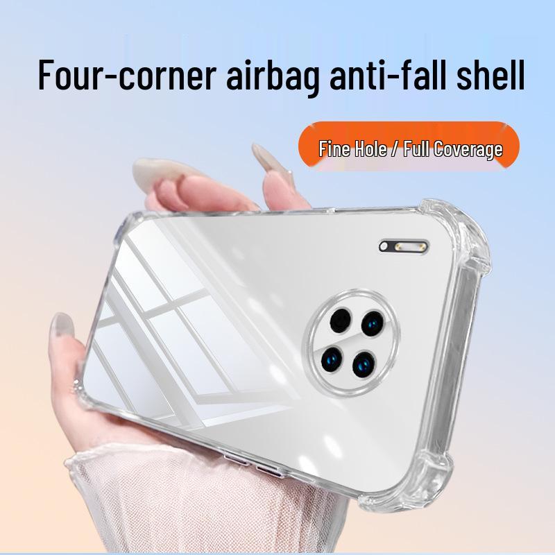 Huawei Mate30/Mate30 Pro Clear Anti-Drop TPU Phone Case with Airbag Corners - Minimalist Design Huawei mate30 Pro прозрачный