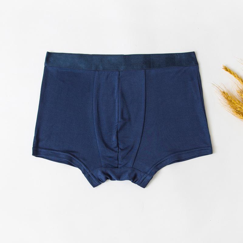 Men's Plain Silk Seamless Sport Boxer Briefs - Breathable Mulberry Silk, Elastic Fit, Thin Summer Style