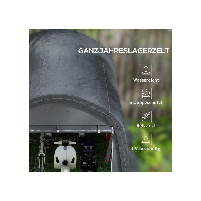 Abri De Jardin - MUVOE - 3x3m - Protection UV - Acier Galvanisé - Deux Portes Zippées