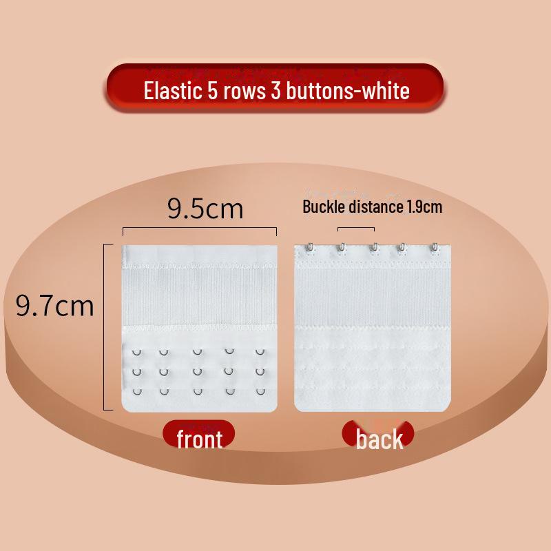 Extensie elastică pentru sutien cu cataramă din oțel inoxidabil - 2x3, 3x3, 4x4 rânduri