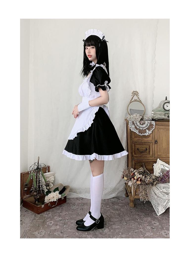Yosuga No Sora Kasugano Sora Anime Maid Cosplay Costume - Black and White