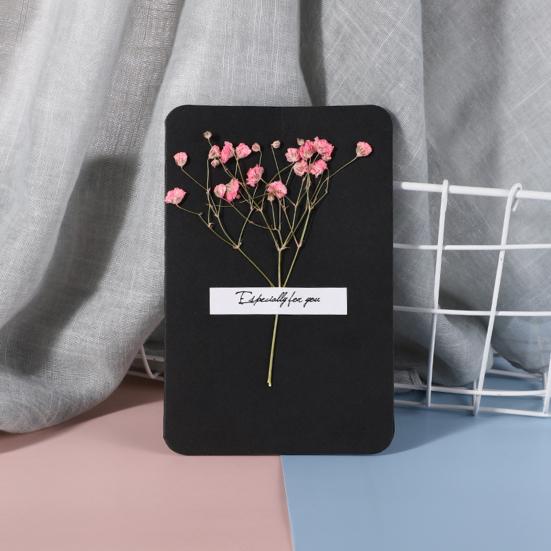 2 Adet Kuru Çiçek Tebrik Kartı El Yapımı Retro Hediye Kartı Düğün Doğum Günü Bebek Partisi Mezuniyet İçin Kendin Yap Davetiye Dilek Kartı