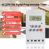 AC 220V 25A Digital Programmierbarer Timer DIN-Schienen Elektronischer Controller mit LCD-Display Uhr