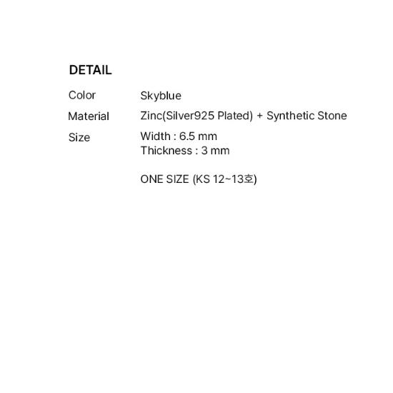 SCALETTO WS017 Sky Blue Stone Oval Ring