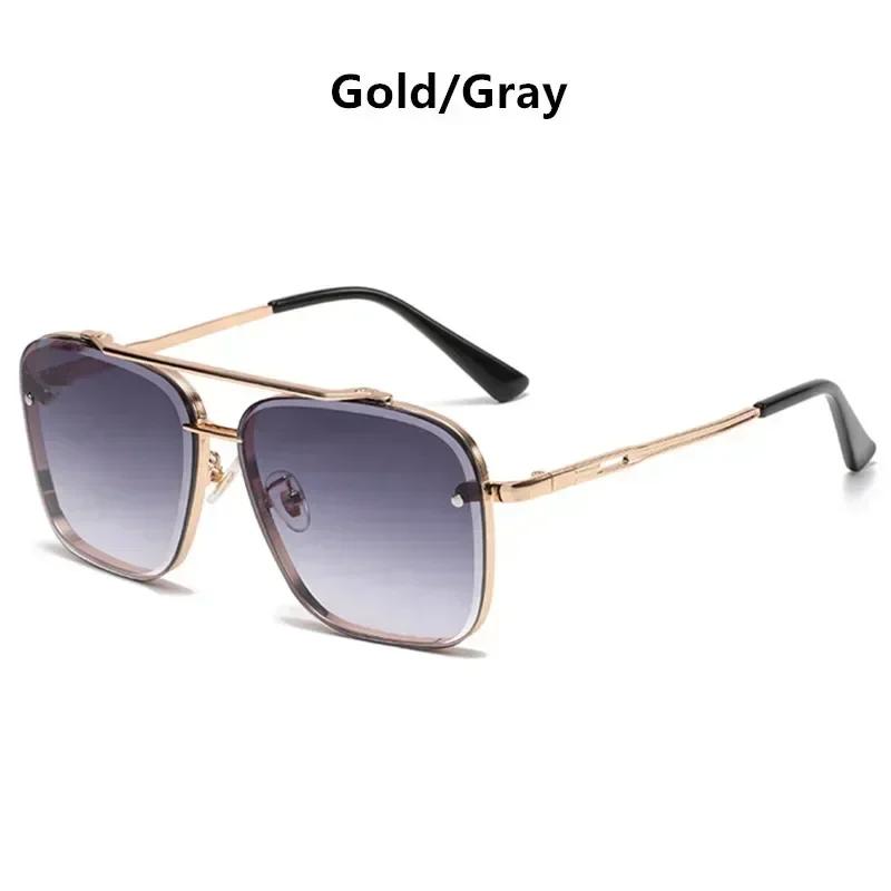 Fashion Square Luxury Sunglasses Men Women Gradient Pilot Flight Seven Rock Mach Six Style Oculos De Sol
