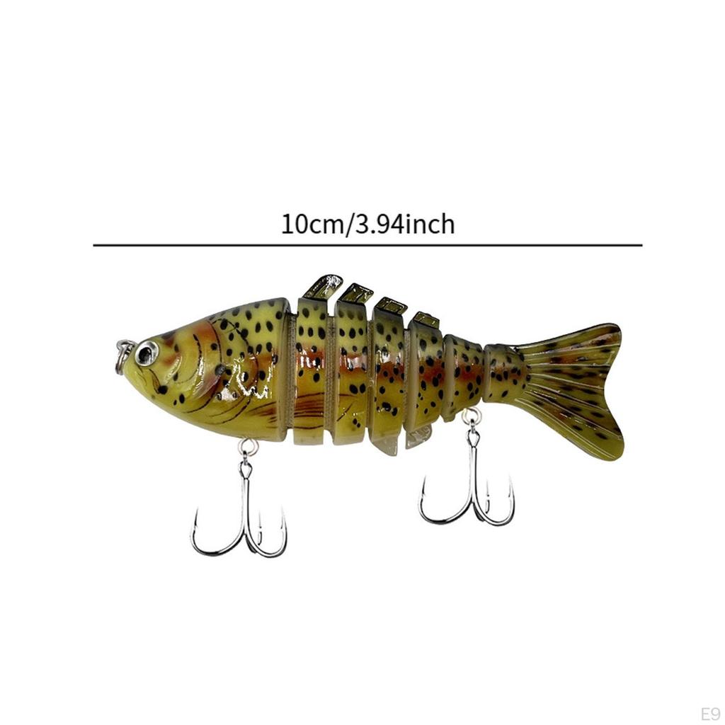 7 Segment Fishing Bait with Hook for Crappie Salmon Bluegill
