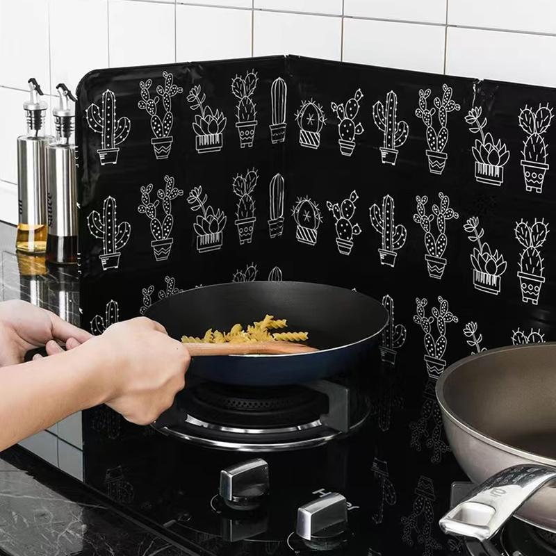 Faltbare Prallplatte für Küchengasherde aus Aluminium, tragbare Bratpfanne, Ölspritzschutz, Haushaltsküchenzubehör