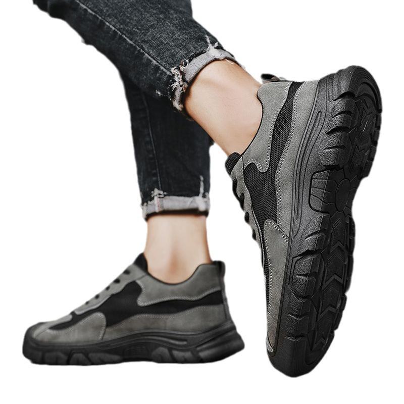 Men's Spring New Mesh Thick-soled Light and Breathable Fashion Breathable Labor Insurance Shoes Wear-resistant Men's Shoes