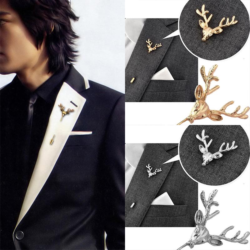 Aslsaw Multi-Styles Lange Nadeleinführungskappe Metallbrosche Pin Anzug Hemd Kragen Pins Corsage Broschen für Männer und Frauen