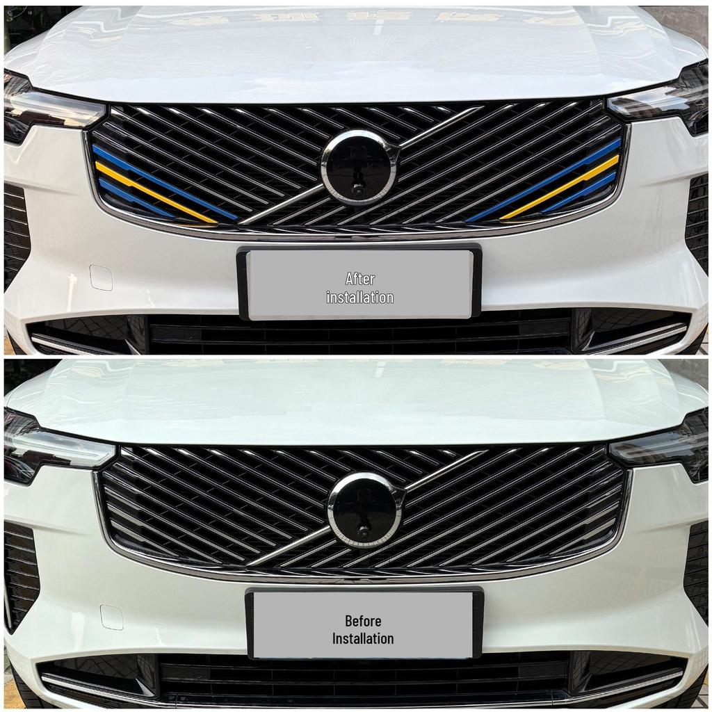 Volvo XC60, S90, XC90 Grille Decorative Strips - Fits 26 Models, Three-Color Front Grille Accessories.