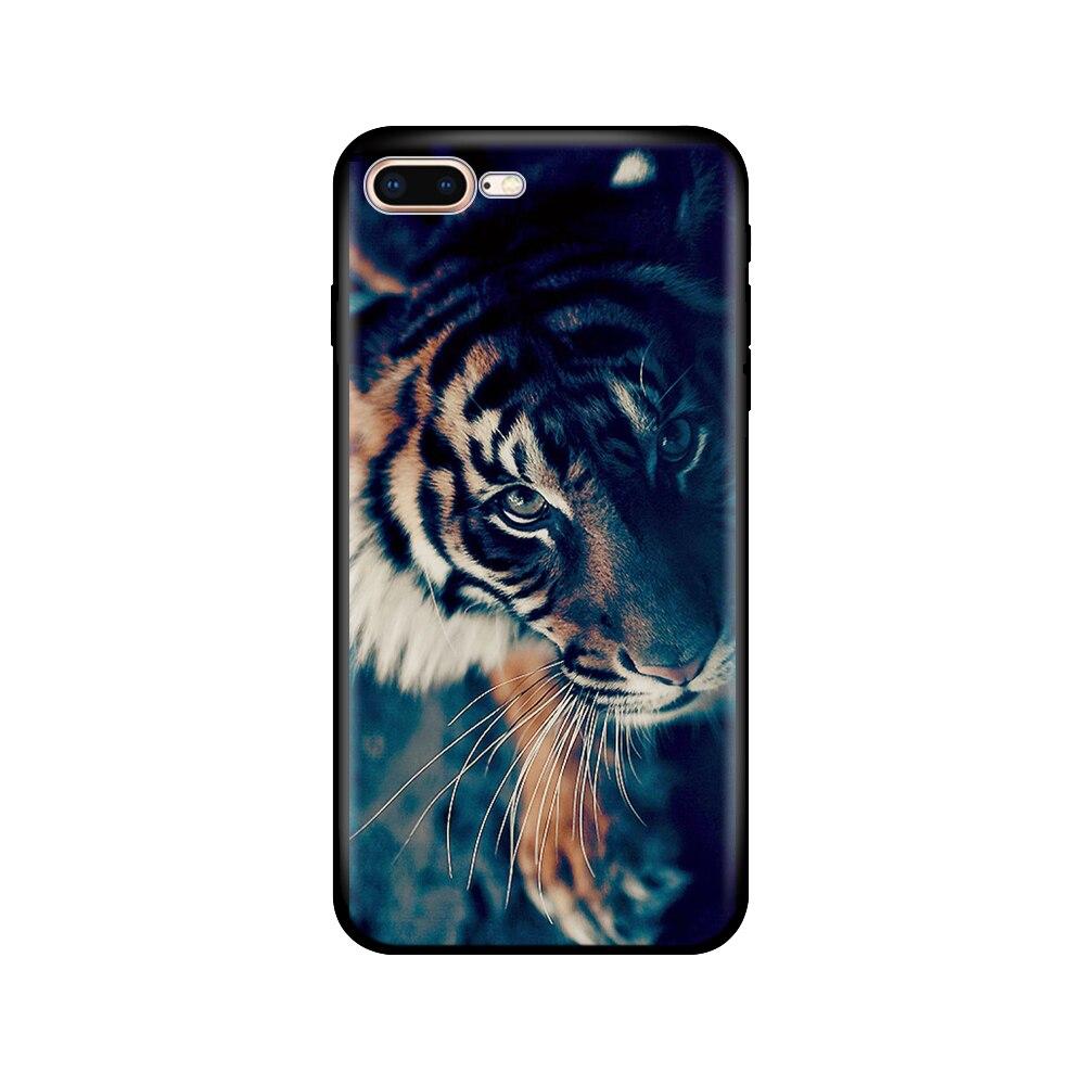 For Iphone 7 8 Case Silicon Soft Tpu Shell Cover For Apple iPhone 7 8 Plus Bag Funda Coque Etui Bumper Paiting Black Tpu Case