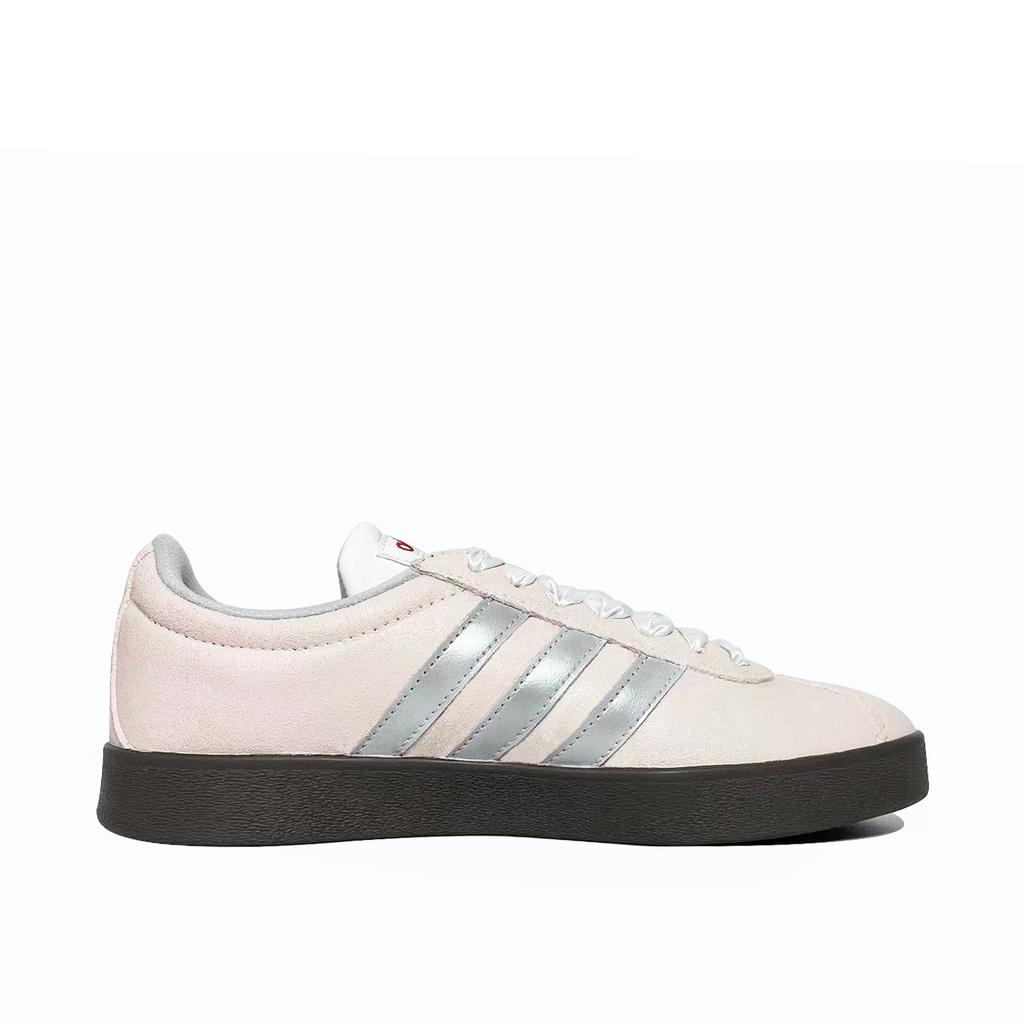 Adidas VL COURT 2.0 Galaxy Cherry Language Coverage Quick Dry Lightweight Low top Skateboard Shoes Unisex Pink Silver HQ1802(Team847-)