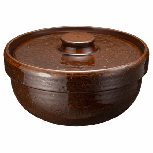 Nagatanien Roast Earthenware Pot (Serves 2-3 People), Direct Heat Compatible, Can Be Boiled Dry, NCK-87