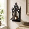 Gothic Style Floating Shelves Wooden Wall Hanging Decor Home Decor Wall Mounted Shelf  Indoor Use