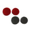 2PCS Carbon Fiber Car Center Water Cup Holder Coaster Texture Mat Anti-Slip Pad Decoration Sticker For Ford Mustang 2015-