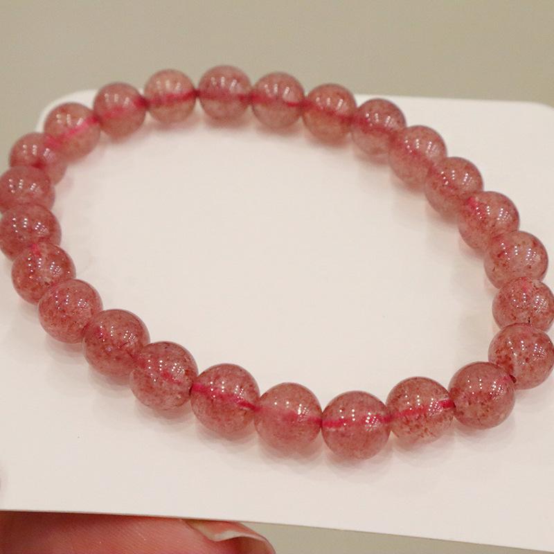 Natural Crystal Bracelet Strawberry Crystal Bracelet. Bangles Women Fashion Jewelry Accessories Gift