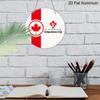 2D Flat, 1pc Patriotic Canada Day Round Aluminum Metal Sign, July 1st Independence Day Maple Leaf & Flag Design, Durable & Weatherproof Wall Decor