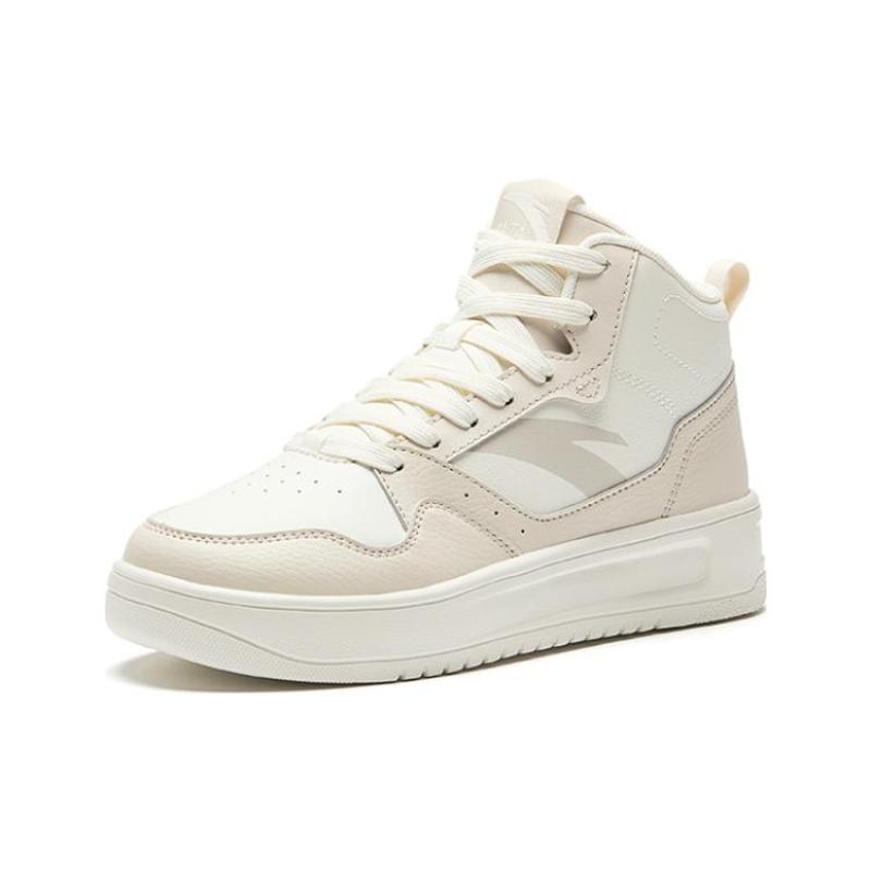 Anta Durable Breathable High-Top Skateboard Shoes Women's White Sneakers 922348002Q-4