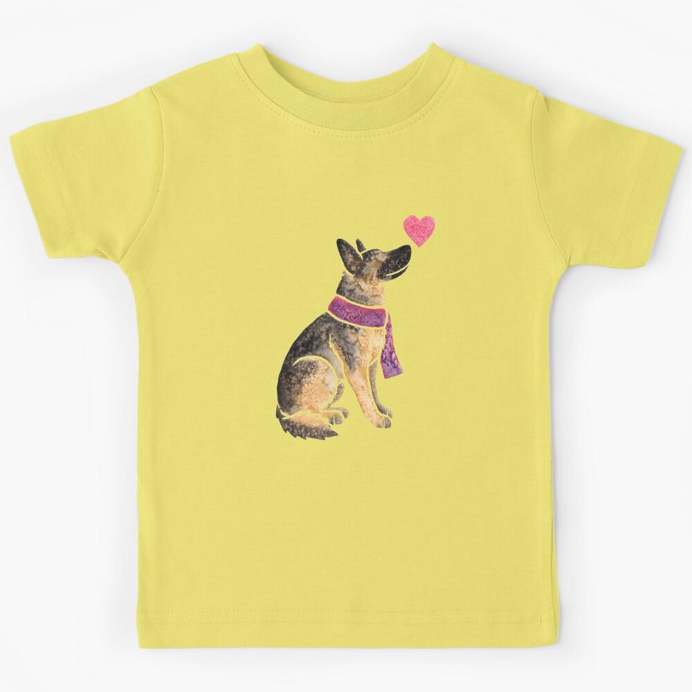 Watercolour German Shepherd Kids T-Shirt 100