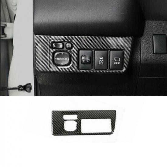 For Toyota RAV4 2013-2018 Carbon Fiber Headlight Switch Button Cover Trim Frame