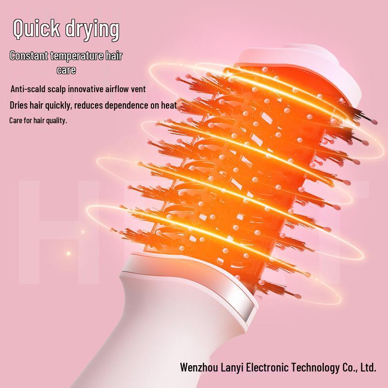 Multifunctional Hair Dryer and Straightening Comb – Dual-Use Hot Air Comb for Curling and Straightening Without Hair Damage.