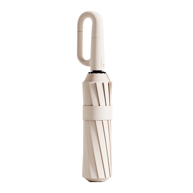 Automatic Buckle Women’s Umbrella: Windproof, Reinforced, Sun & Rain UV Protection
