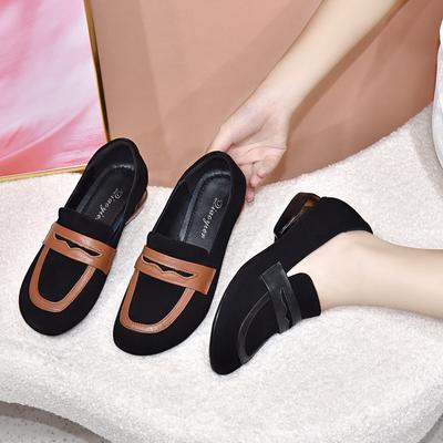 Rundkopf Damen Herbst neue personalisierte Farbabstimmung leichte Mündung Einzelne Schuhe flache Schuhe Slipper
