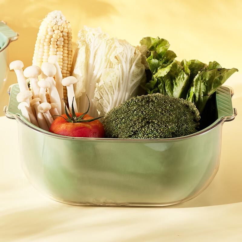 Kitchen Double-Layer Drain & Wash Basket Set