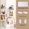 No-Drill Wall-Mounted Plastic Pegboard Kitchen Storage Shelf