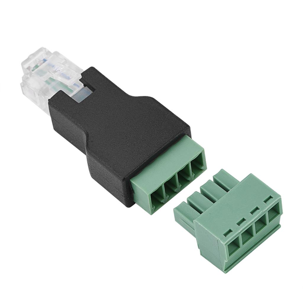 Ethernet Connector RJ11 6P4C Male To 4 Pin Screw Terminal Connector