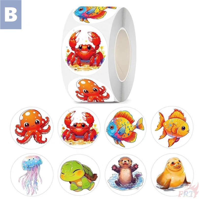 

500 шт./рулон Q морские животные детские награды наклейки - DIY скрапбукинг альбом декор запечатывание этикетки наклейки