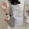 Schoolbag Japanese niche printed butterfly backpack female versatile college student class bag leisure travel backpack computer bag