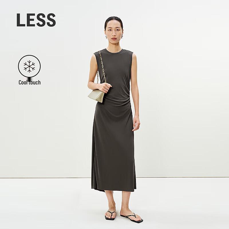 

LESS 2025 Summer Round Neck Sleeveless Dress L