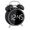 Retro Digital Alarm Clock LED Display Loud Bell Alarm Clock Analog 2 Bell High-pitched Alarm Clock Non Ticking For Heavy Sleeper