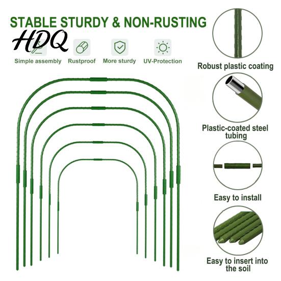 Set Rinforzato di Archi da Giardino Kit Rete per Aiuole Rialzate Copertura Fine per File Tunnel di Crescita Rete di Esclusione Piccoli Animali con Archi Clip Insetti