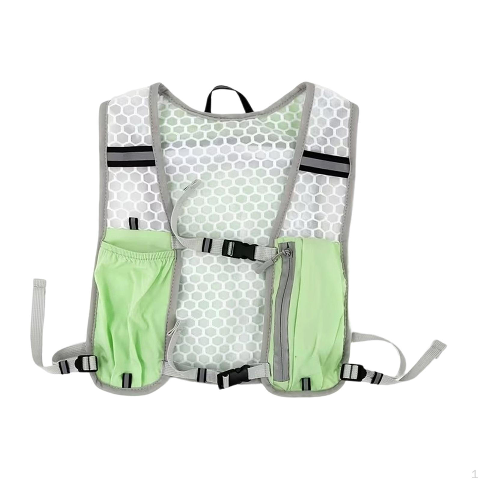 

for Running, Unisex Vest, Comfortable And Breathable, with Reflective Strip. Ideal Backpacking. зелений