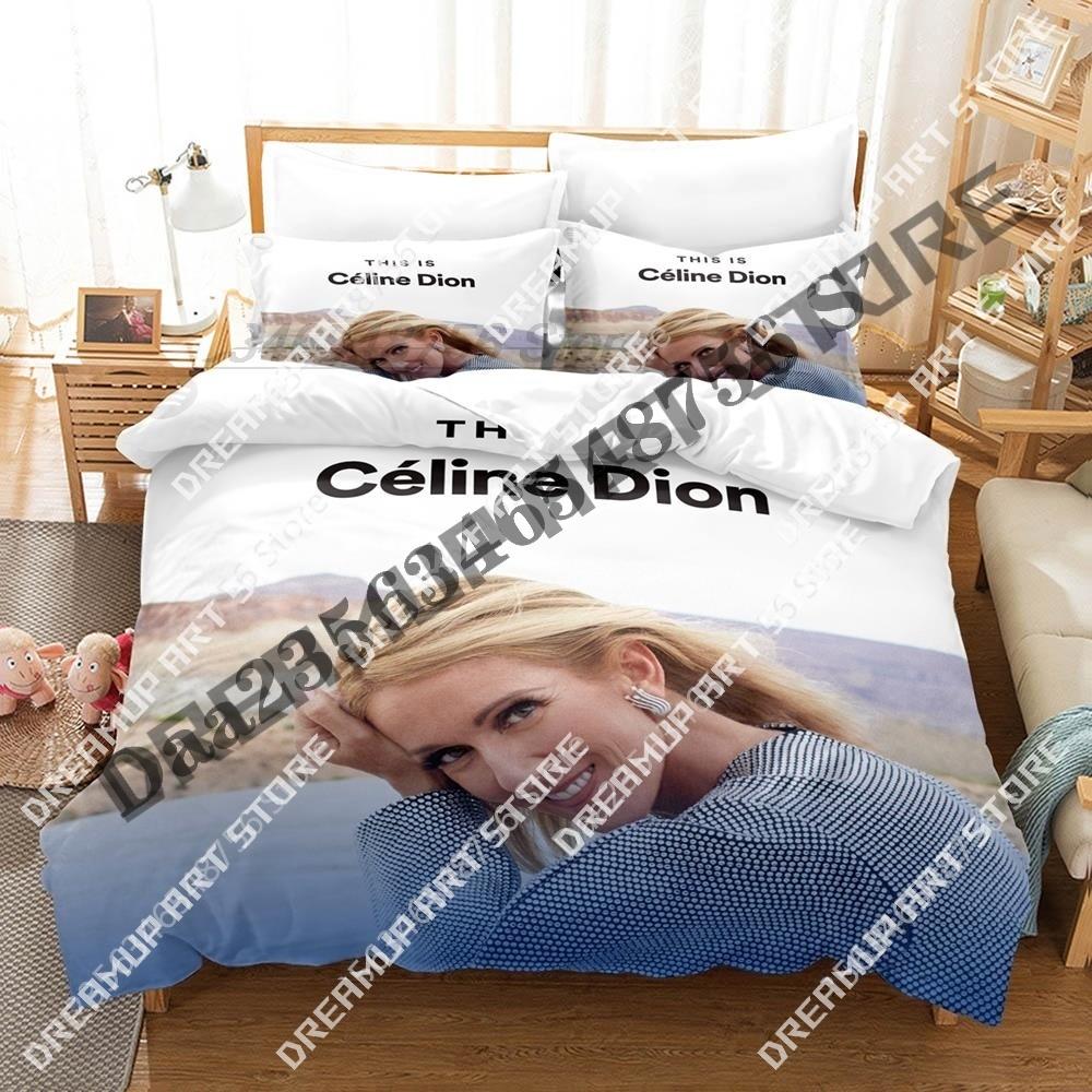 3D Print Celine Dion Bedding Set Boys Girl Twin Queen King Size Duvet Cover Pillowcase Bed Boys Adult Home Textiles