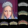 Wedding Crystal Bridal Tiara Crown Queen Bride Diadem Hair Ornaments Head Jewelry Accessories for Women Pageant Headpiece