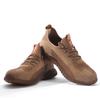 Holfredterse Men Steel Toe  Shoes Lightweight Anti-Static Breathable Anti-Smashing Protective Anti-Puncture Work Boots 605