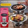 Multifunctional Charcoal Barbecue Grill, Household Korean BBQ Grill, Portable Camping Grill Stove, Tabletop Smoker Grill
