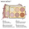 MISS ROSE 6-in-1 Exquisite Girl Highlighters Sexy Waterproof Non-removal Loaded Highlighter Glow High Lighter