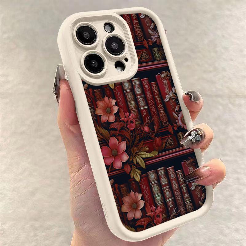 

Whimsical Bookshelf Illustration Art Phone Case for iPhone 17 16 15 14 13 12 11 Series Pro Max Plus Double Layer Protection iphone 16
