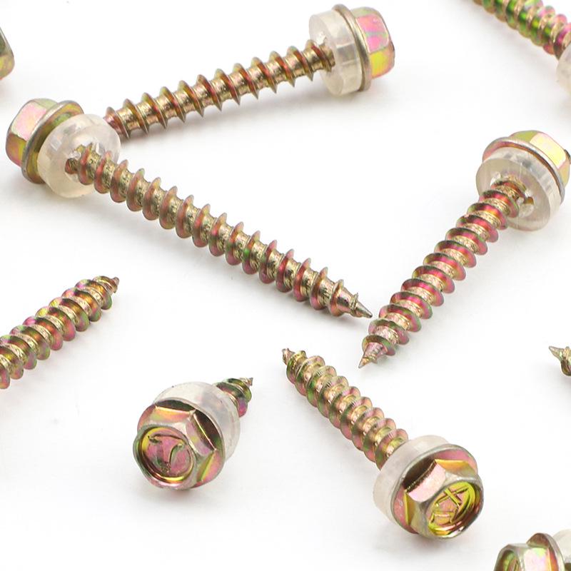 Zinc-Plated Hexagonal Head Self-Drilling Wood Screw Set