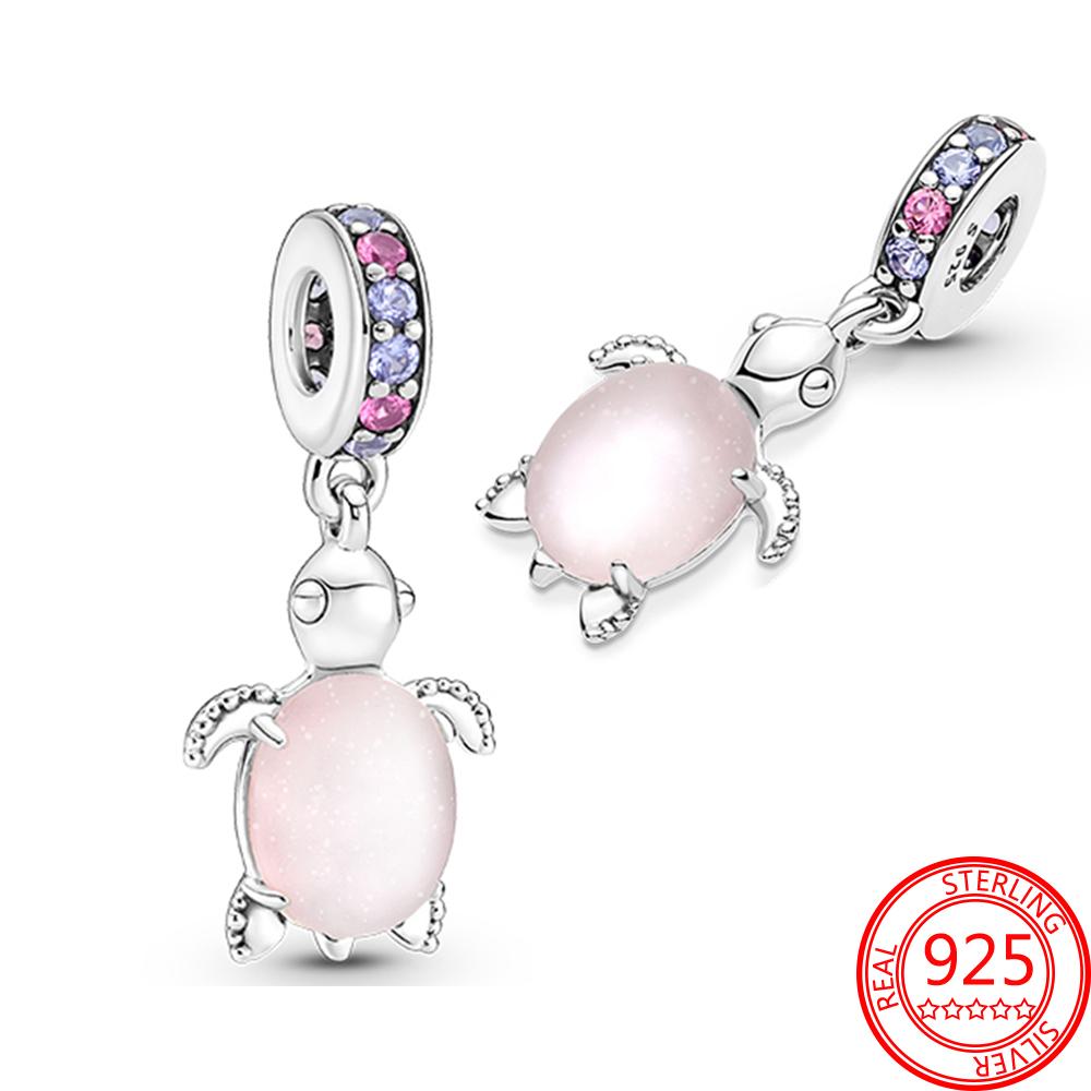 Ocean Wind Copper Red&Pink&Purple&Blue&Green Crystal Turtle Starfis Fit Diy Bracelet Gift Jewelry