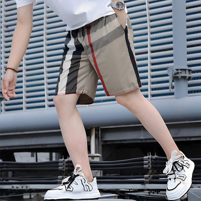 Pantalones cortos casuales de verano de talla grande para hombre, ropa vintage, pantalones cortos de verano con cintura elástica