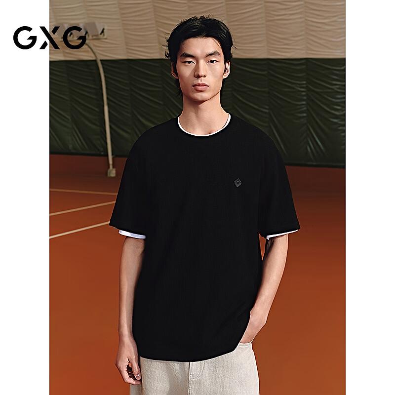 GXG Men s Round Neck Knit Short Sleeve T-shirt M