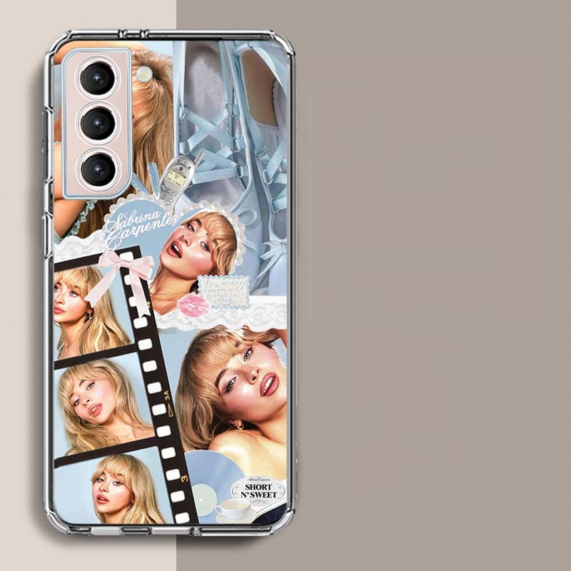 Singer S-Sabrina C-Carpenter Phone Case For Samsung Galaxy S25 Edge S24 S23 FE S21 S20 S10 Plus S22 S26 Ultra Cover Clear Cases