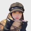 2024 Autumn/Winter Women’s Retro Octagonal Newsboy Hat with Belt Buckle - Japanese Style Face-Framing Duckbill Cap.