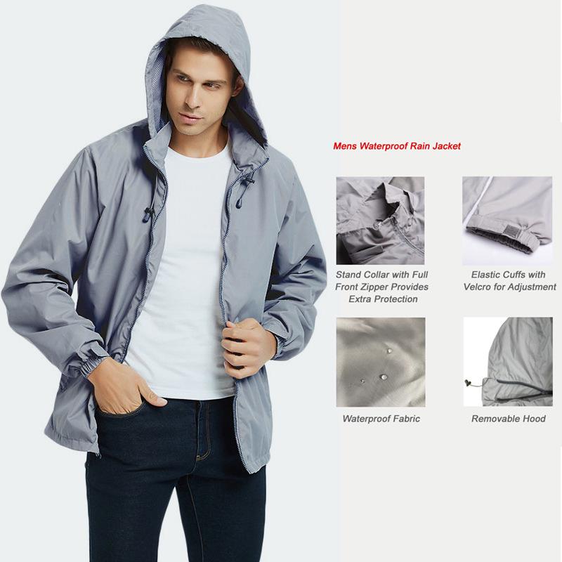 Men's Waterproof Windproof Outdoor Hooded Soft Shell Jacket for Autumn/Winter